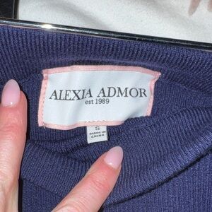 Alexia Admor Deep Blue Knit Top